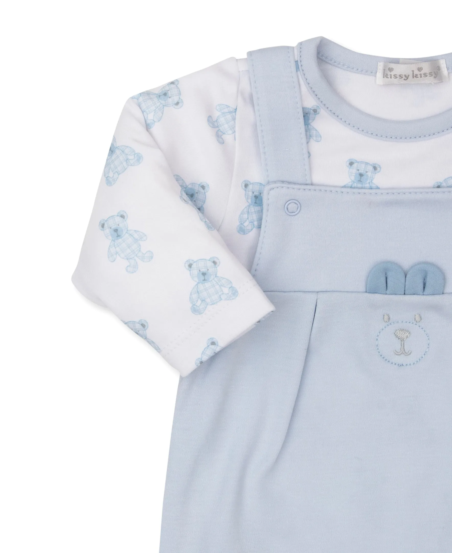 2 Piece Boys Teddy Shirt & Overalls