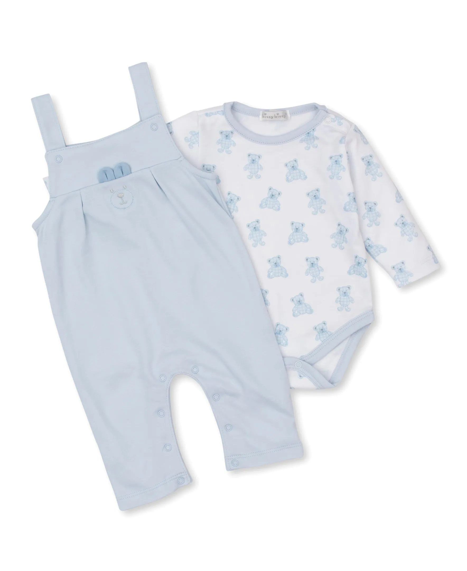 2 Piece Boys Teddy Shirt & Overalls