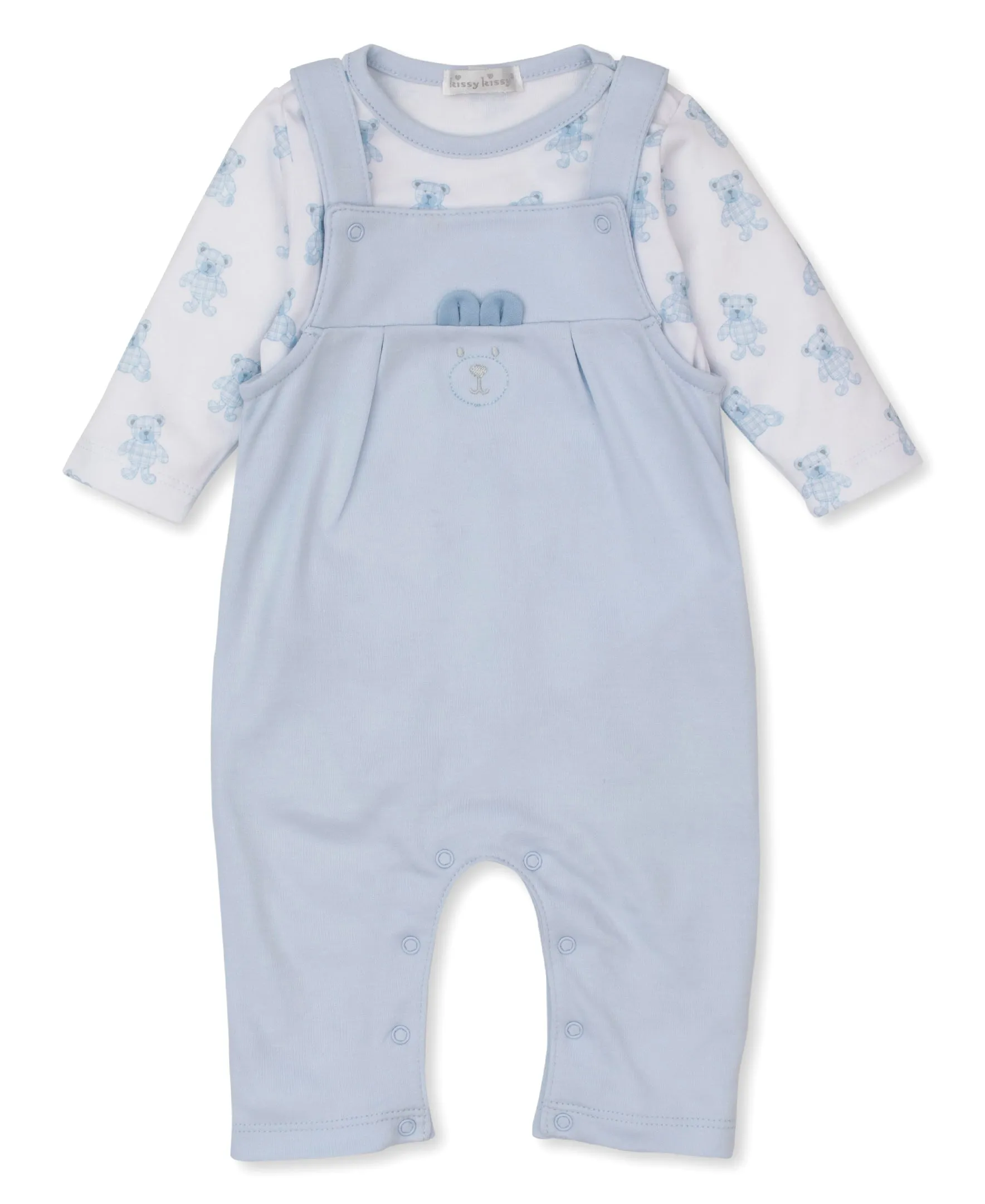 2 Piece Boys Teddy Shirt & Overalls