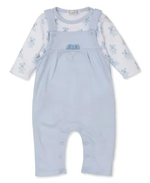 2 Piece Boys Teddy Shirt & Overalls