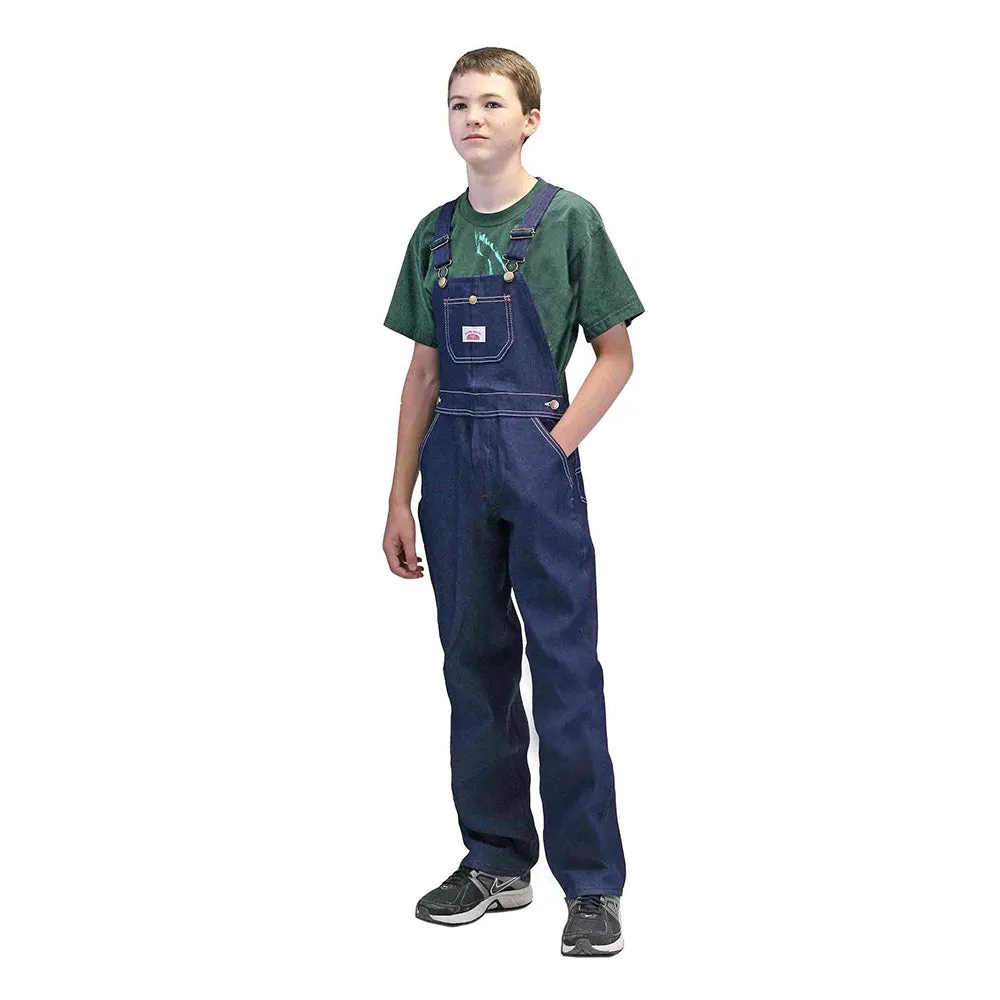 #9 Youth Blue Denim Bib Overalls