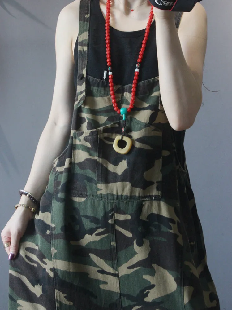 A Day in the Camouflage Printed Overall Dungaree