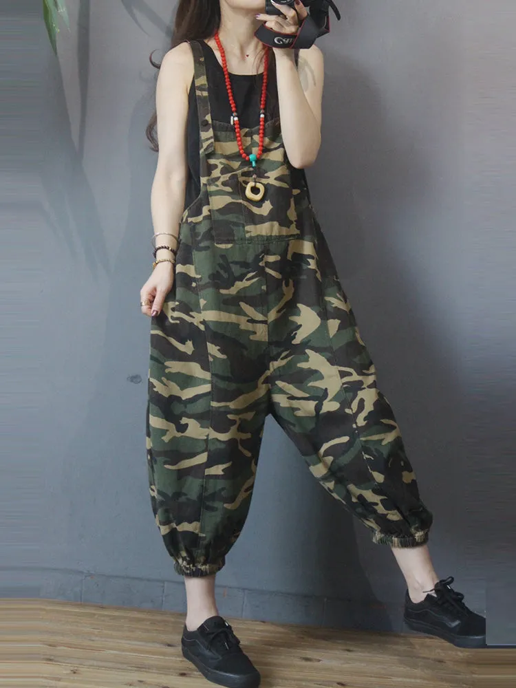 A Day in the Camouflage Printed Overall Dungaree