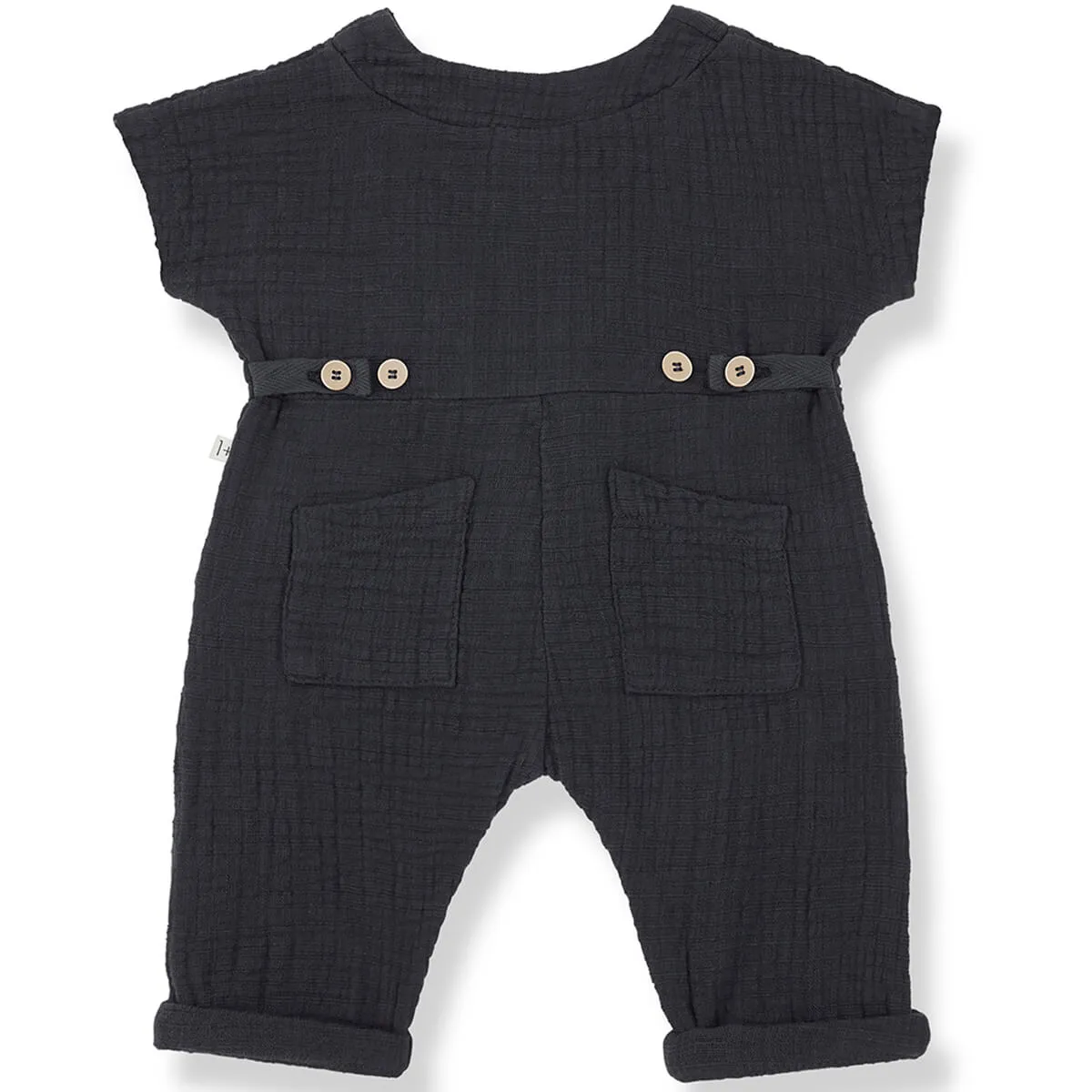 Adriano Short Sleeve Overall in Anthracite by 1  in the Family