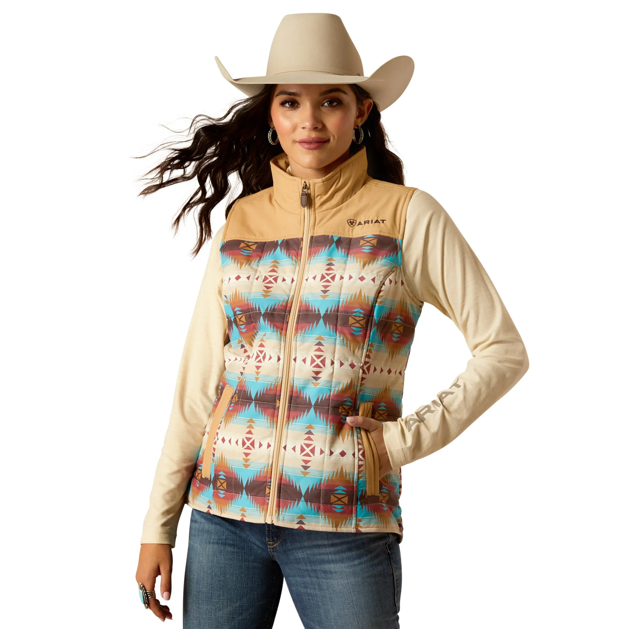 Ariat Ladies REAL Crius Serrano Southwest Print Vest 10052832