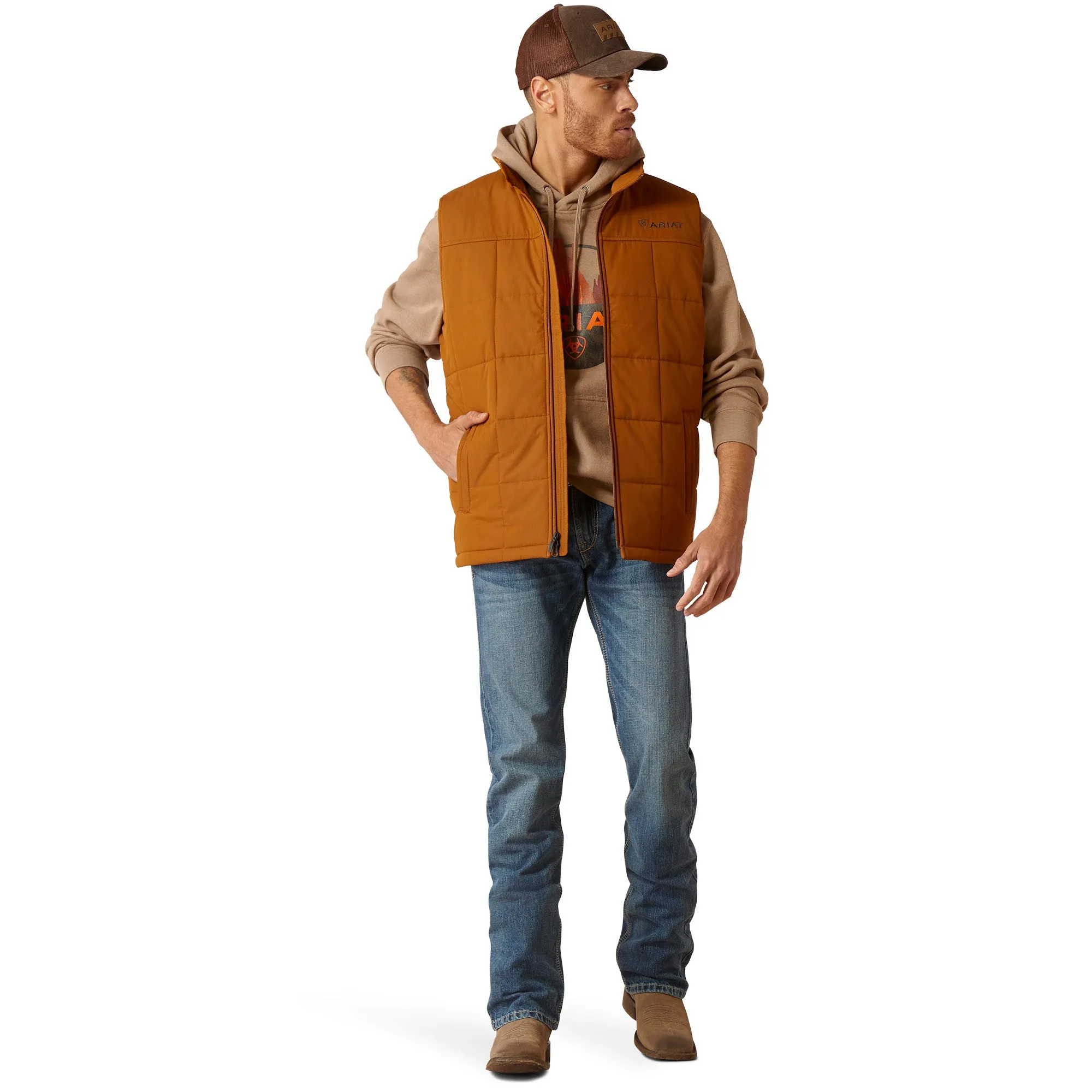 Ariat Men's Crius Insulated Chestnut Brown Vest 10046736