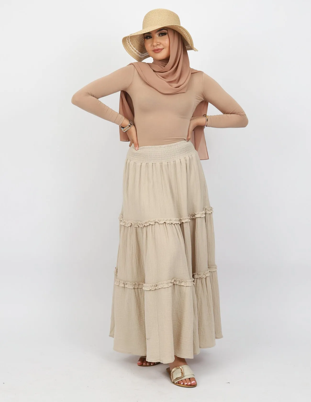 Asmara Cotton Tiered Skirt