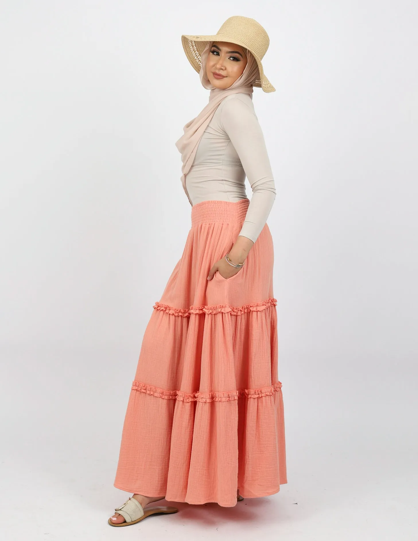 Asmara Cotton Tiered Skirt