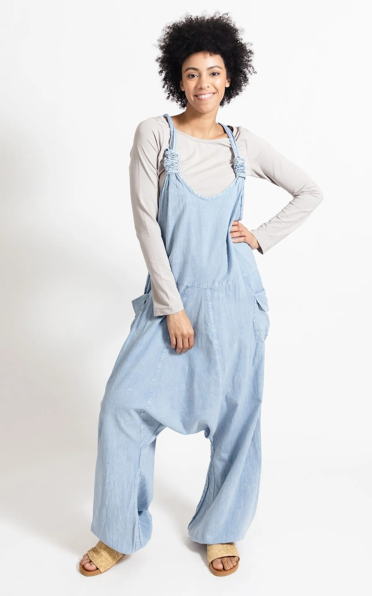 Bahini Overalls Long - Sky Blue