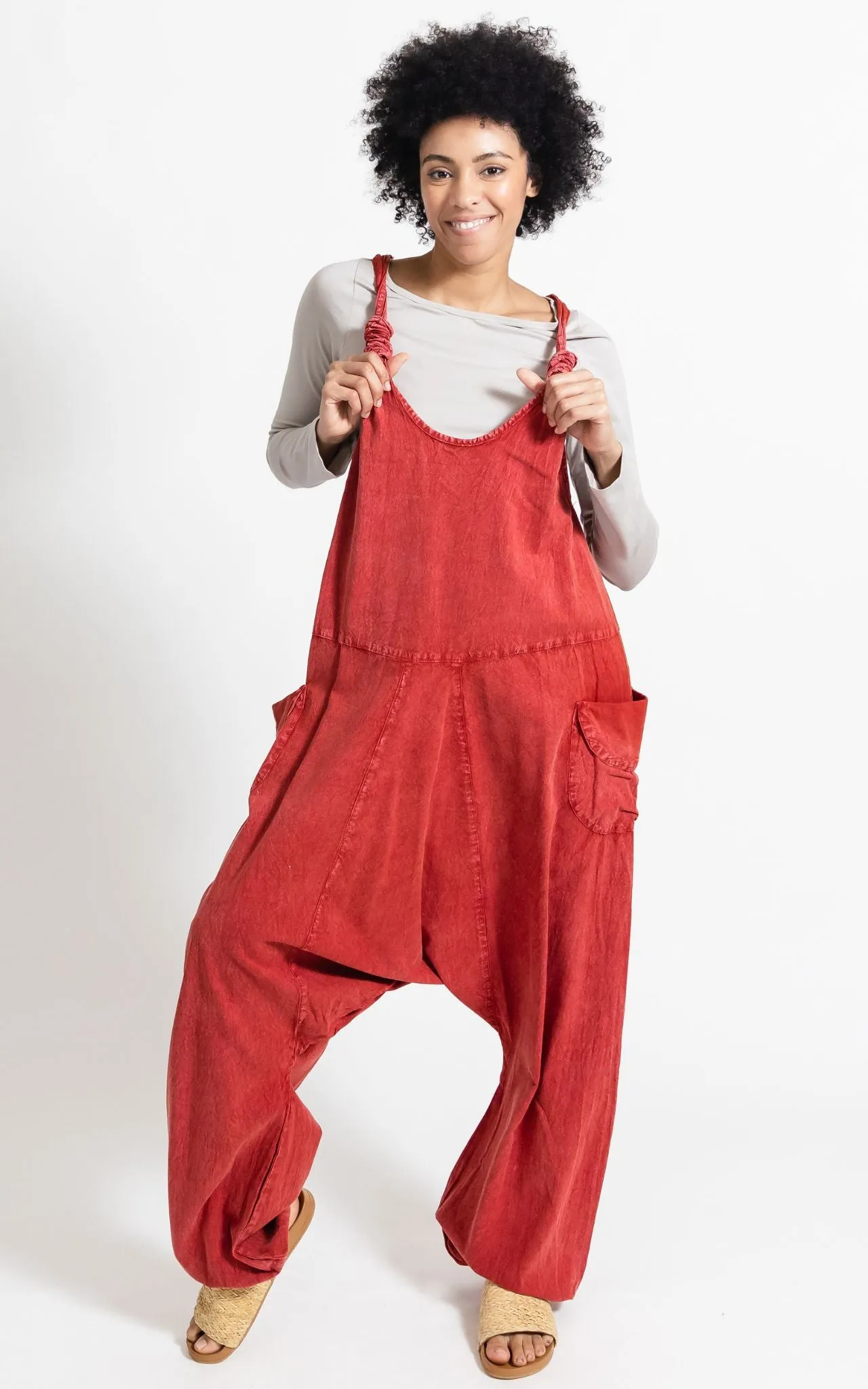 Bahini Overalls Long - Tangerine