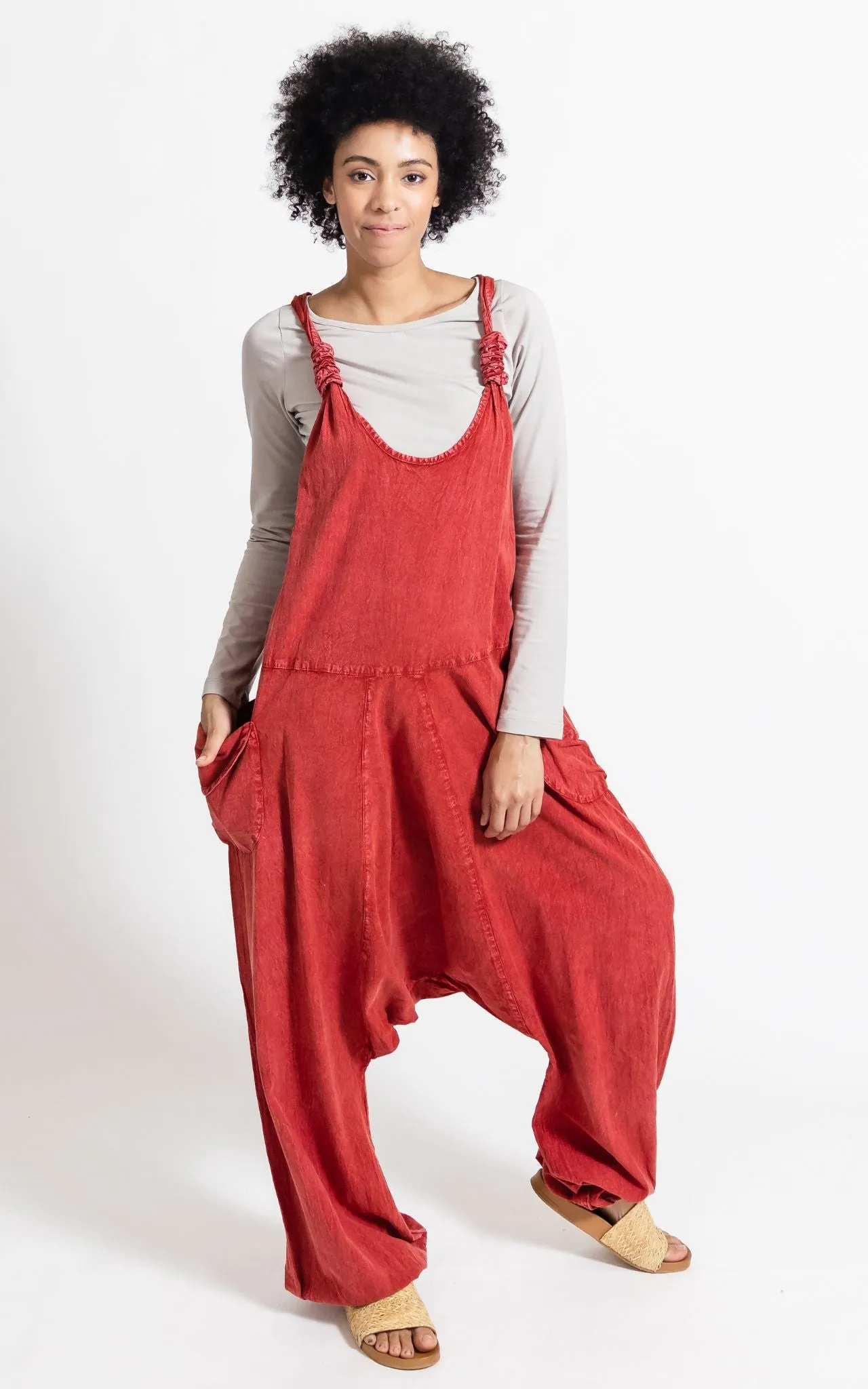 Bahini Overalls Long - Tangerine