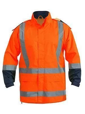 Bisley Workwear Taped Hi Vis Rain Shell Jacket (Waterproof) BJ6967T