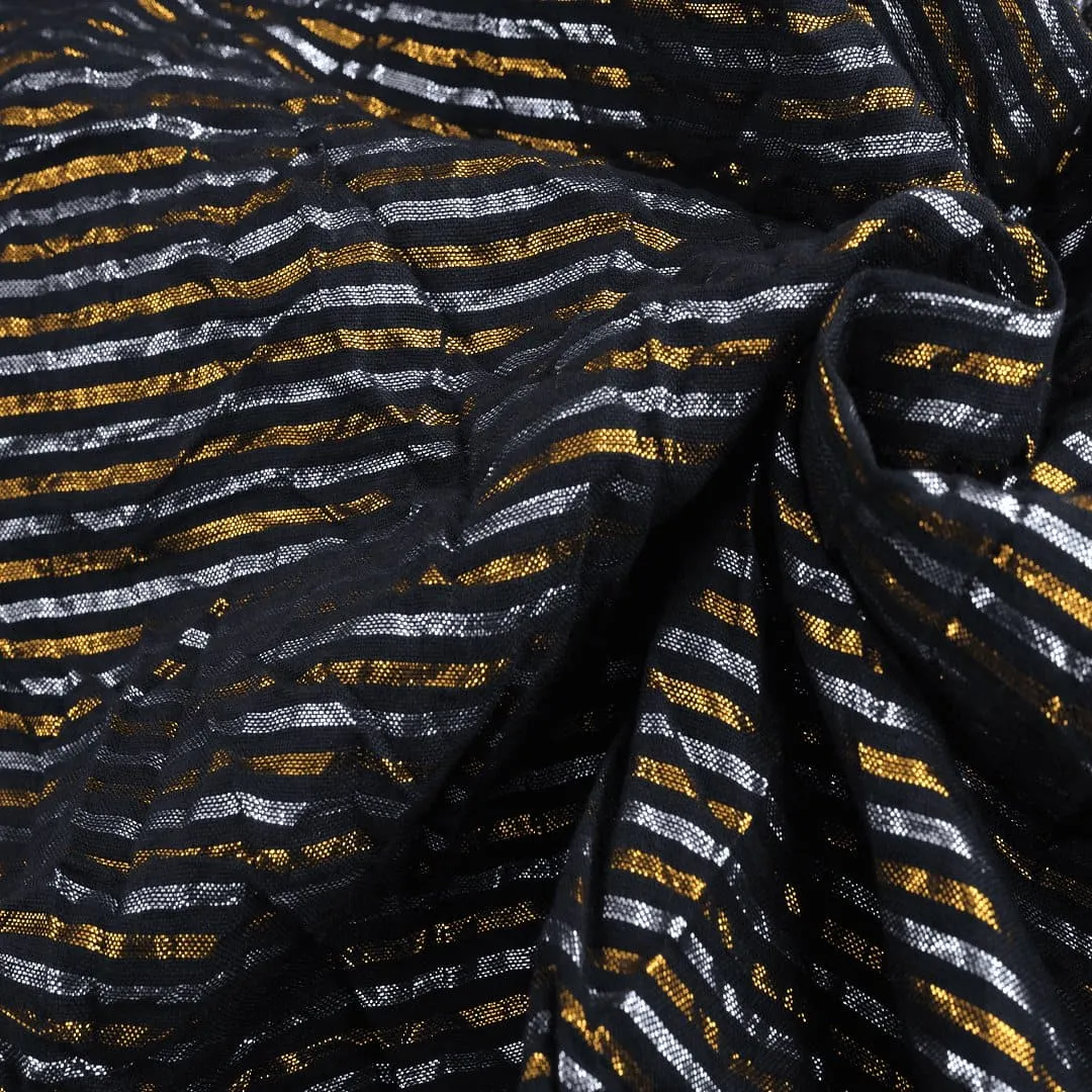 Black Lurex Cotton Fabric