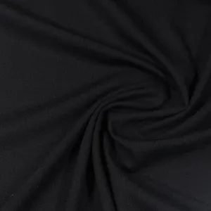 Black Merino Wool/Spandex Jersey Fabric