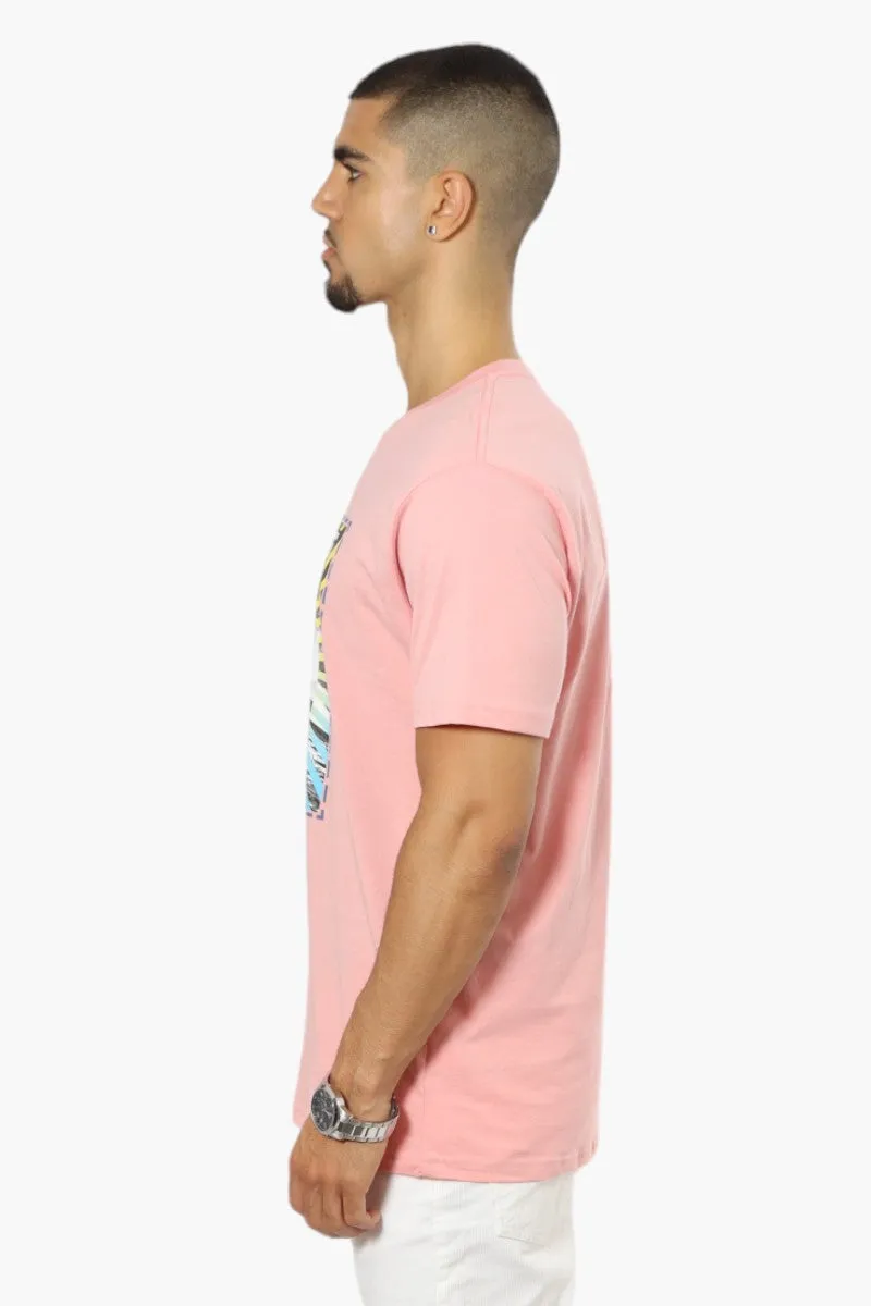 Boardsports Surfing Print Tee - Pink