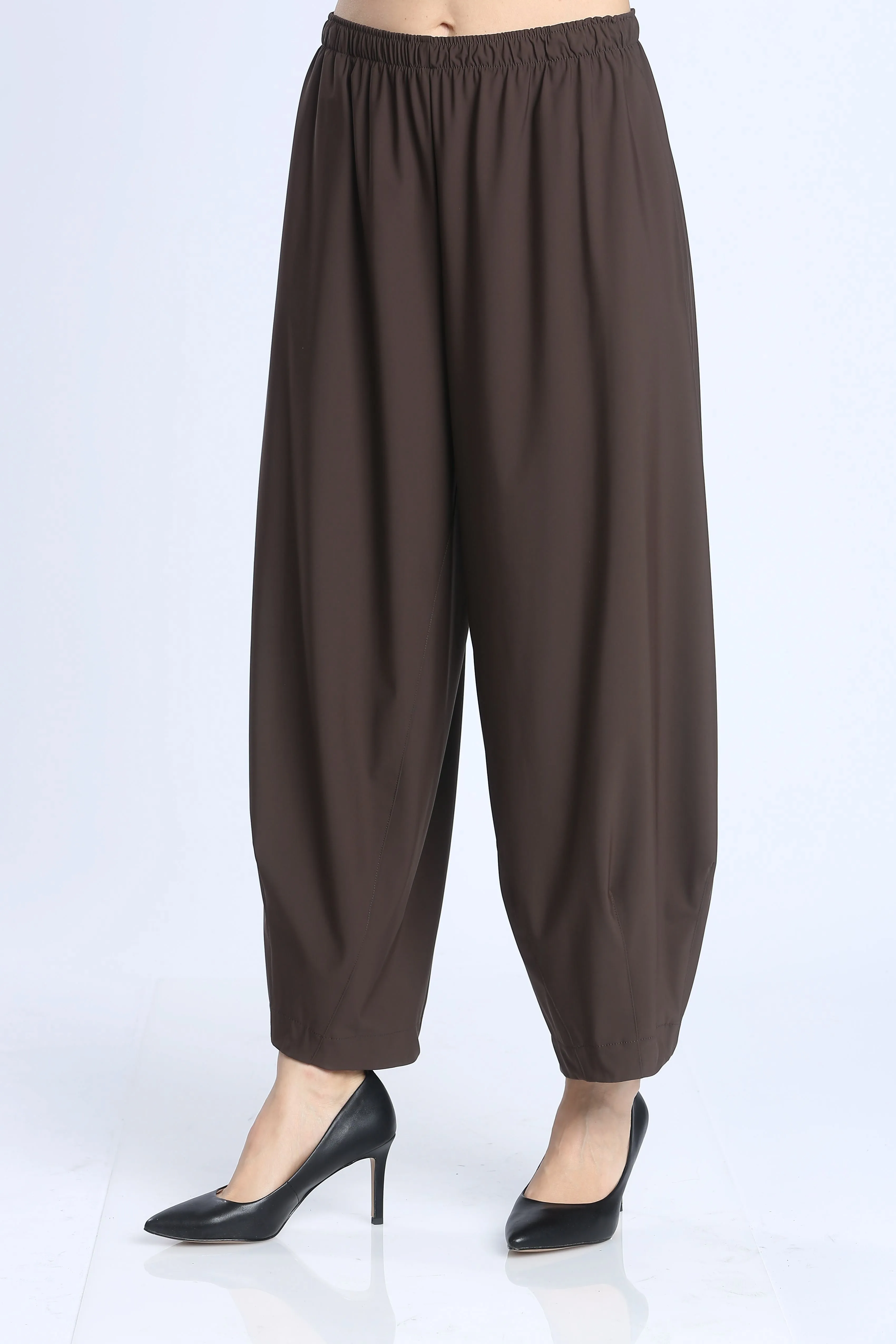 Brown Stretch Bubble Pants