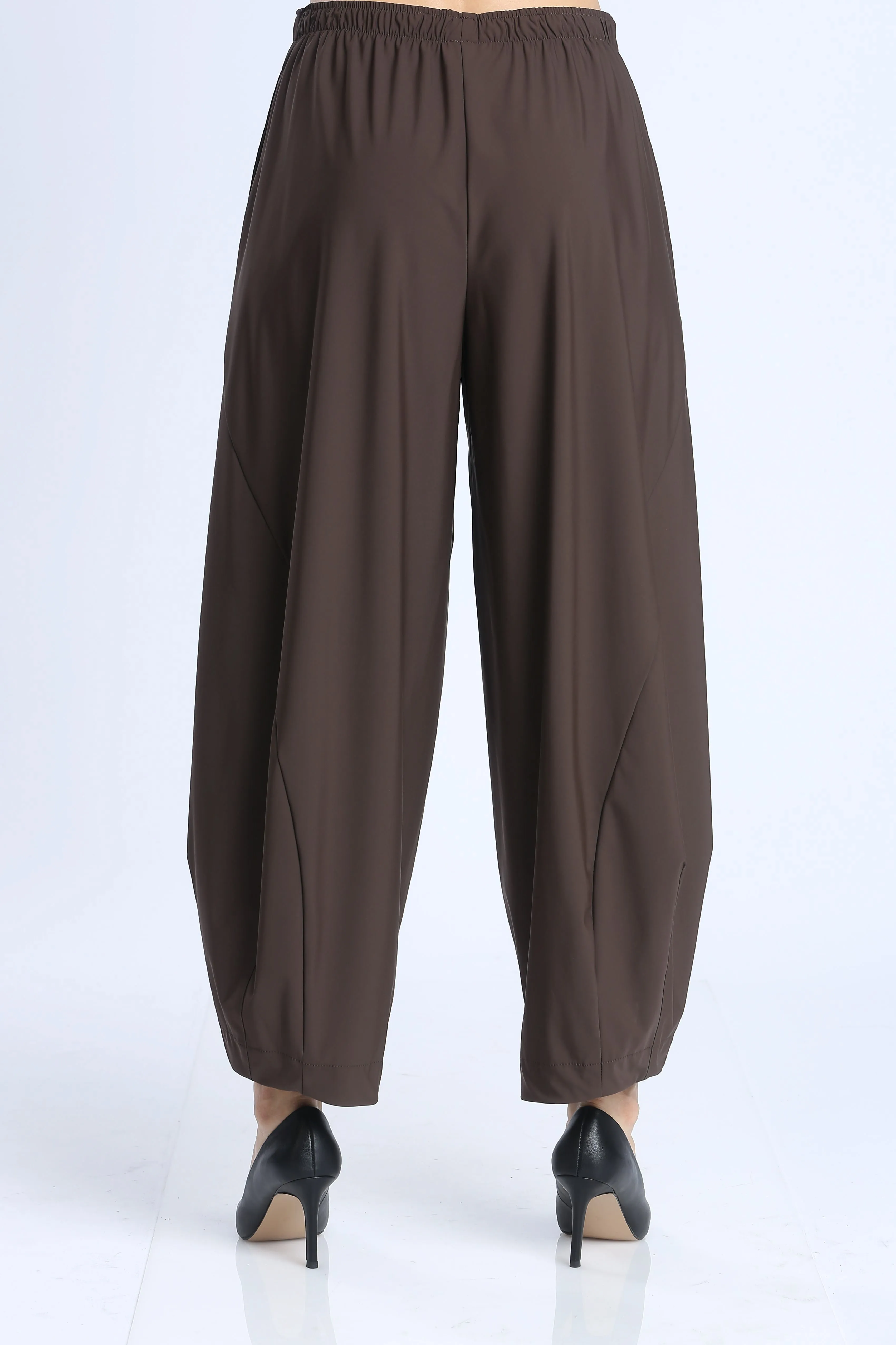 Brown Stretch Bubble Pants