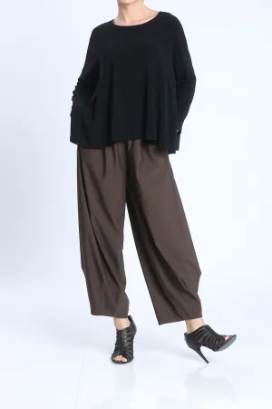 Brown Stretch Bubble Pants