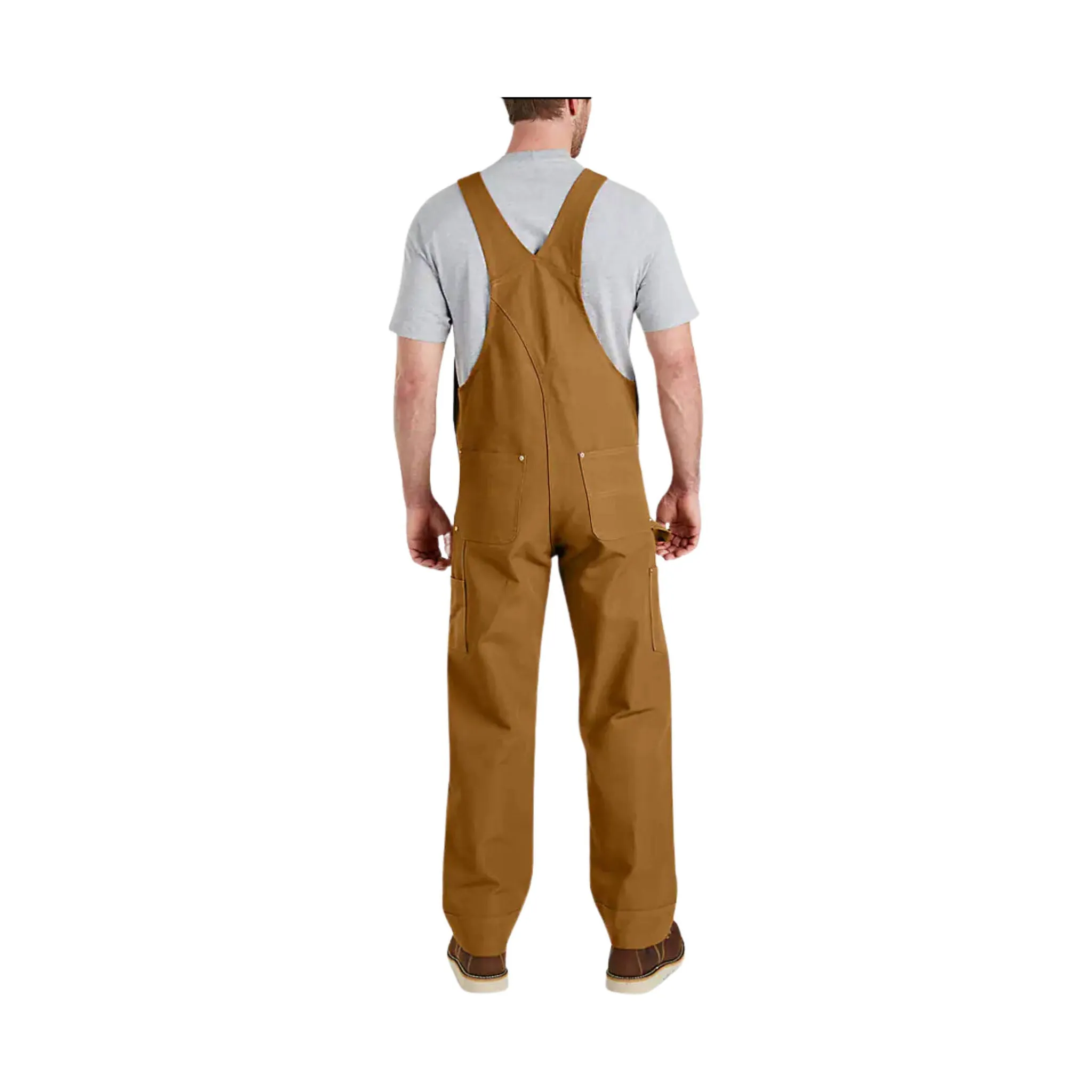 Carhartt Men's Bib Overall Relaxed Fit Duck - Carhartt Brown