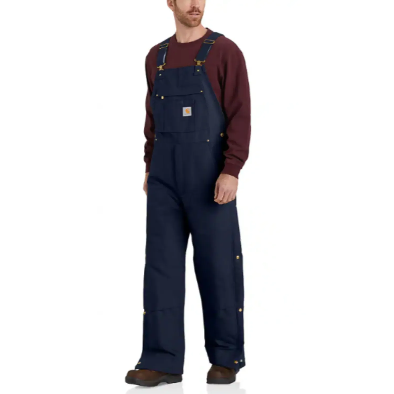 Carhartt Men's Loose Fit Firm Duck Insulated Bib