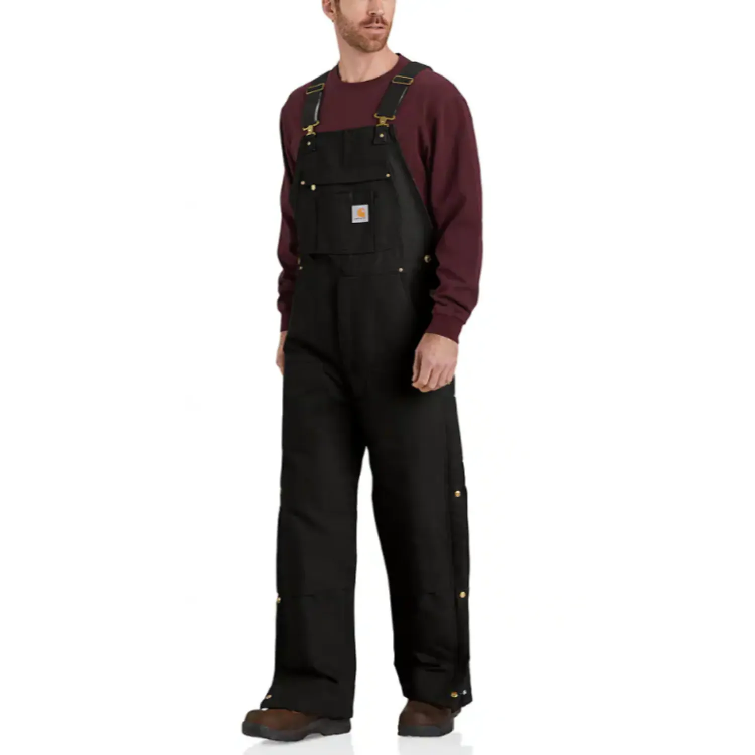 Carhartt Men's Loose Fit Firm Duck Insulated Bib