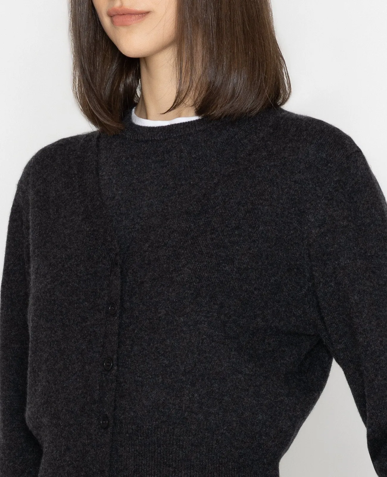 Cashmere V-Neck Cropped Cardigan