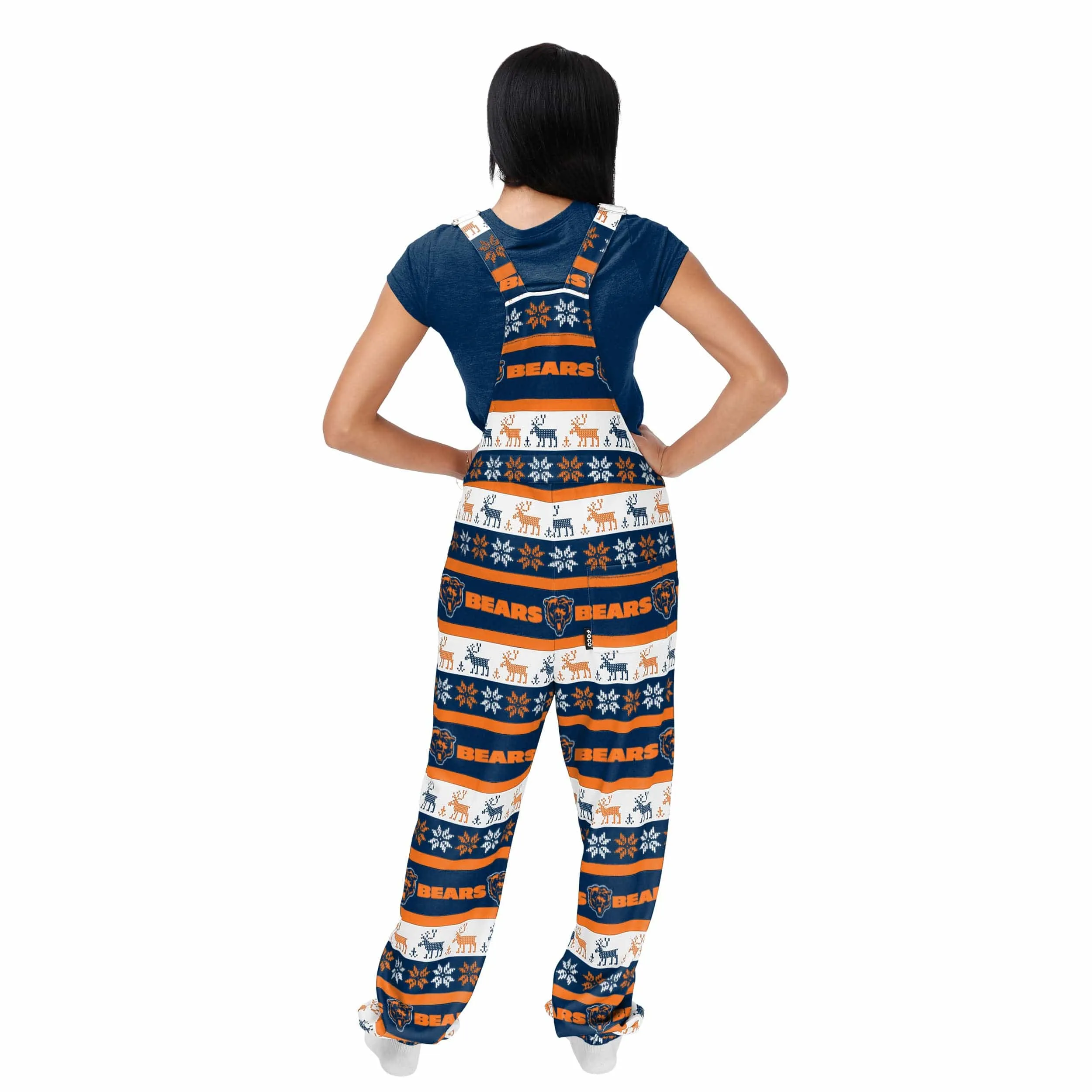 Chicago Bears NFL Womens Ugly Home Gating Bib Overalls