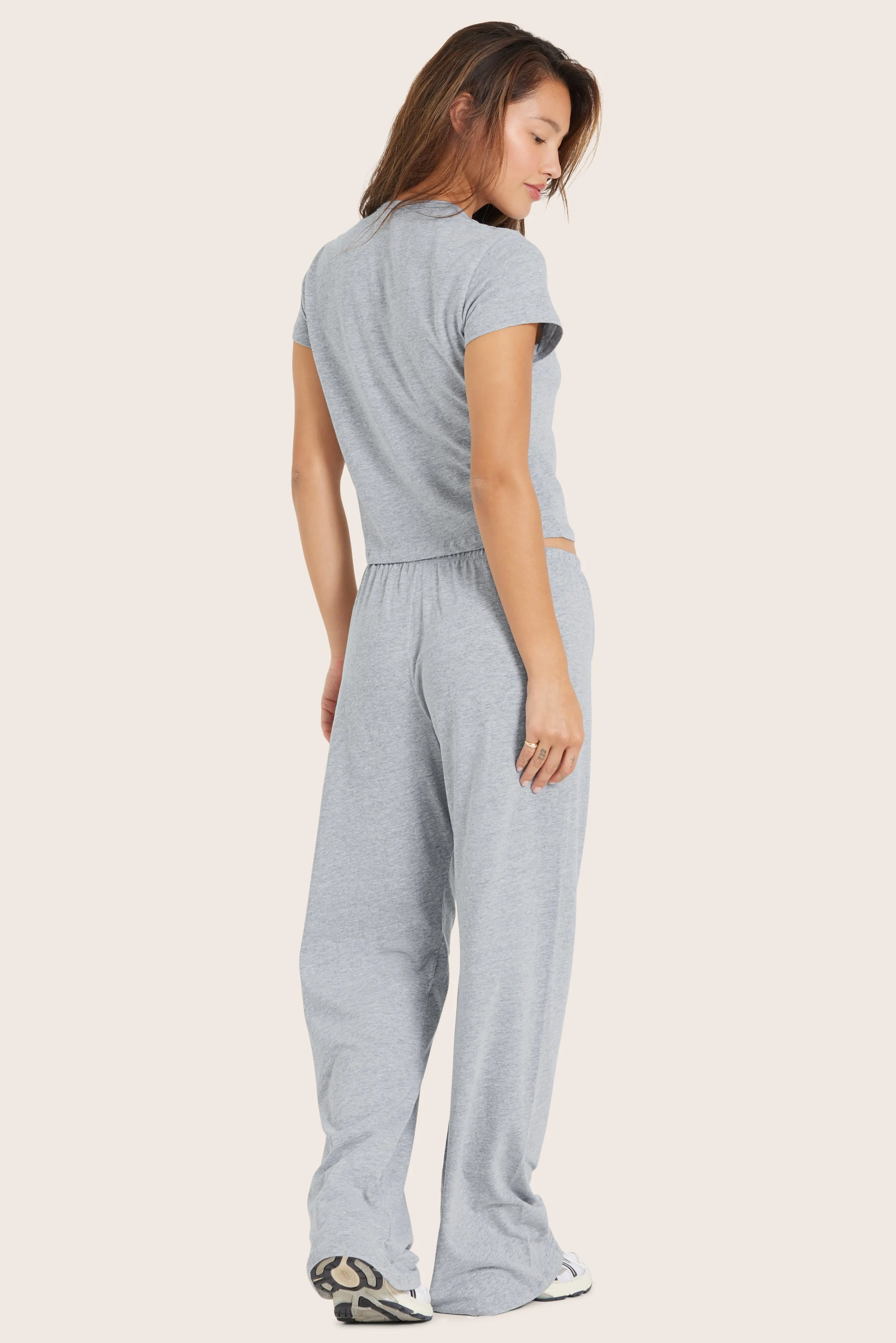 CLASSIC COTTON DAILY LINNY PANTS - FOG HEATHER GREY