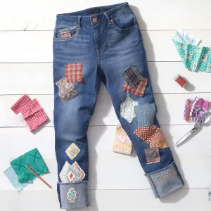 Coats & Clark Sewing Patchwork Patched Jeans