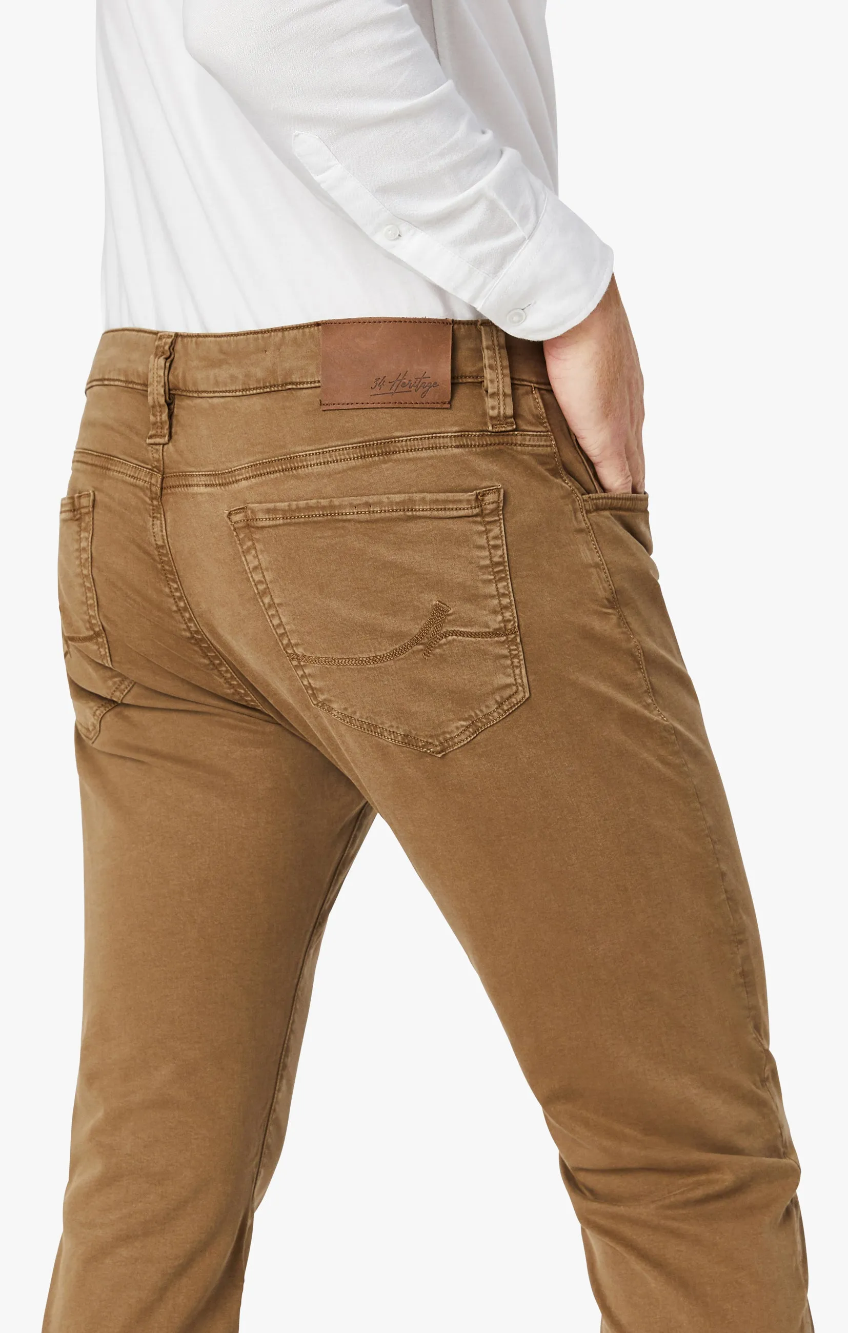 Cool Tapered Leg Pants In Tobacco Twill