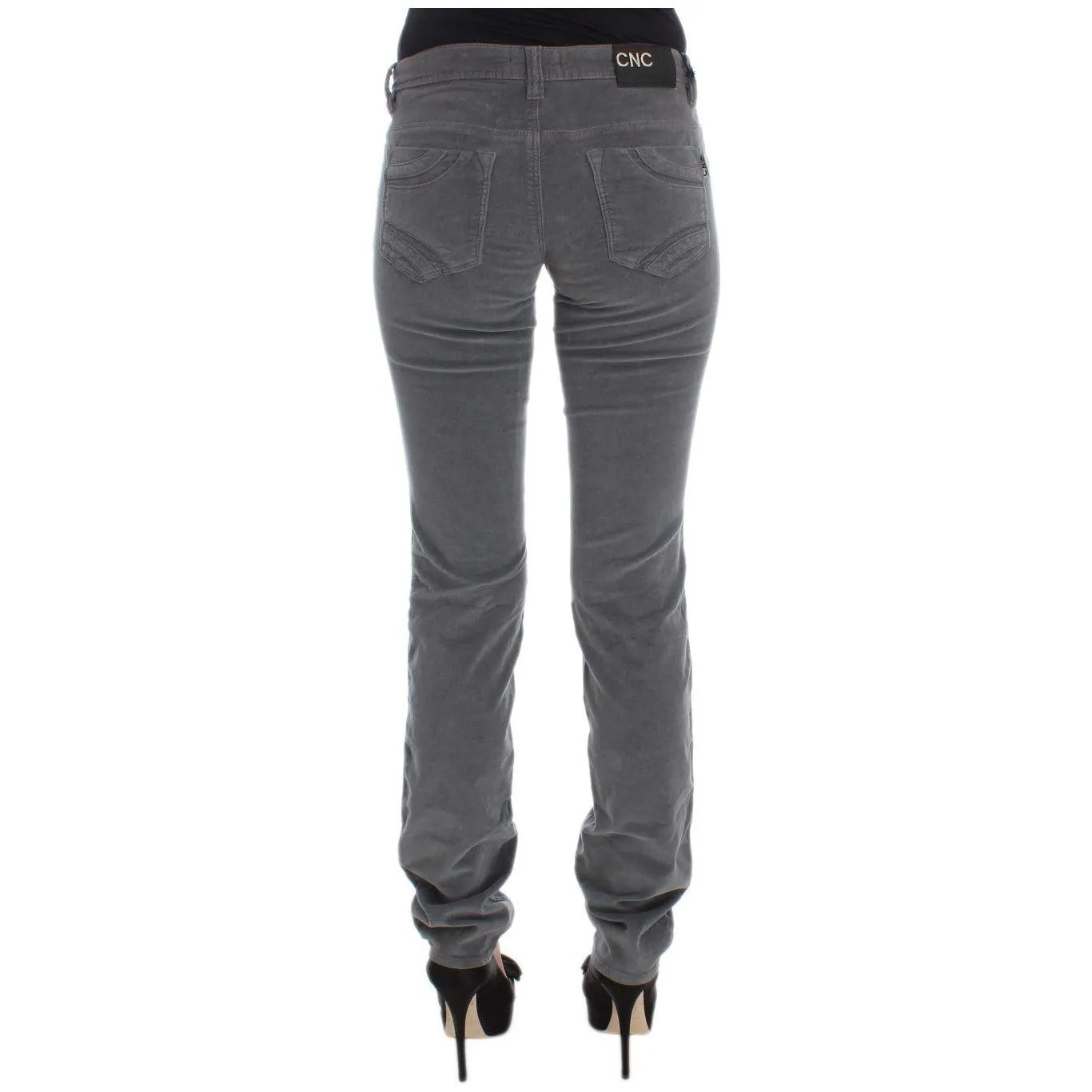 Costume National Sleek Super Slim Gray Jeans