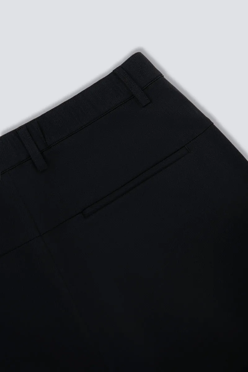 CottonSTRETCH Lightweight Knit Smart Pants | Black BKFD01