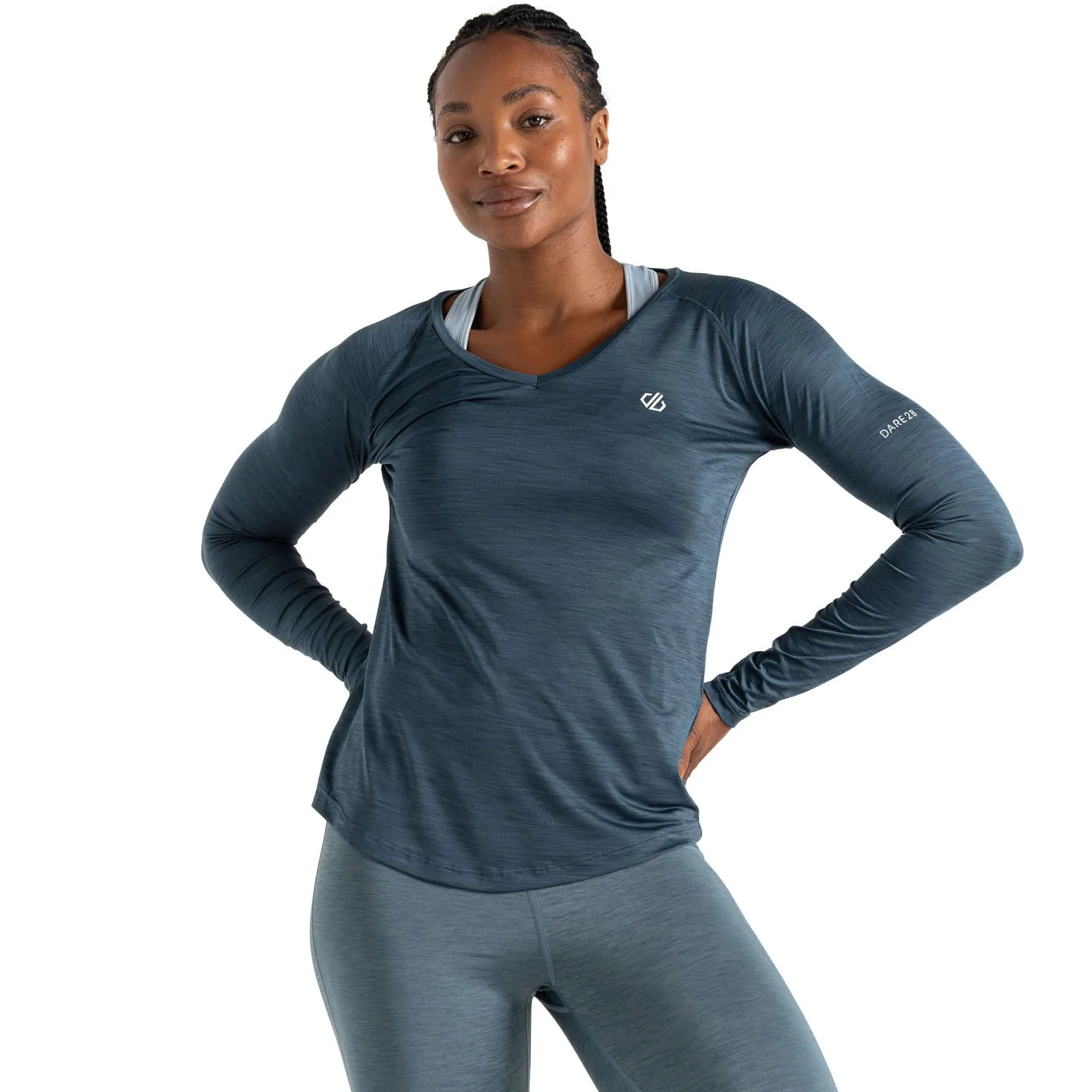 Dare 2b Womens Dicern Long Sleeve V-Neck Lightweight T-Shirt