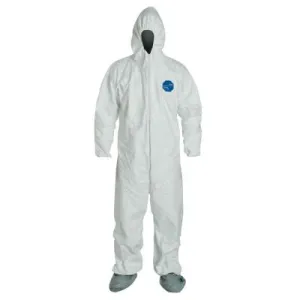 DuPont™ Tyvek® 400 Coveralls with Attached Hood and Boots, White, Large, TY122SWHLG0025VP