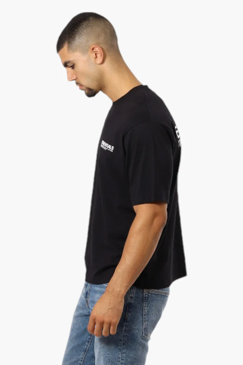 Essentials By Drill Clothing Solid Drop Shoulder Tee - Black