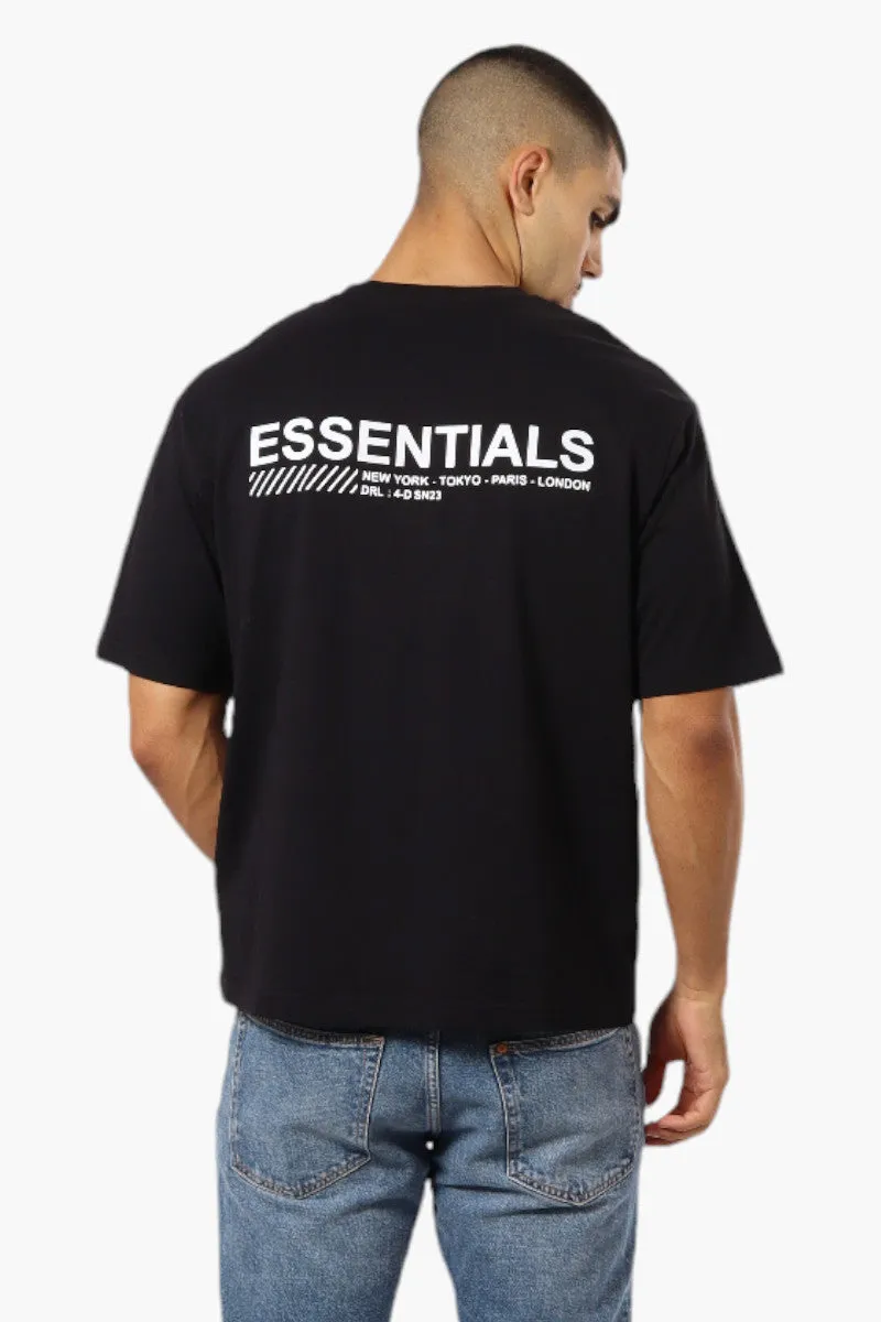 Essentials By Drill Clothing Solid Drop Shoulder Tee - Black