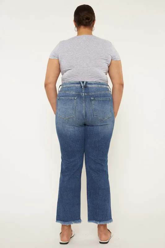 FINAL SALE ~ PLUS KAN CAN High Rise Slim Straight Jean (Tiff)