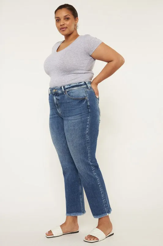 FINAL SALE ~ PLUS KAN CAN High Rise Slim Straight Jean (Tiff)