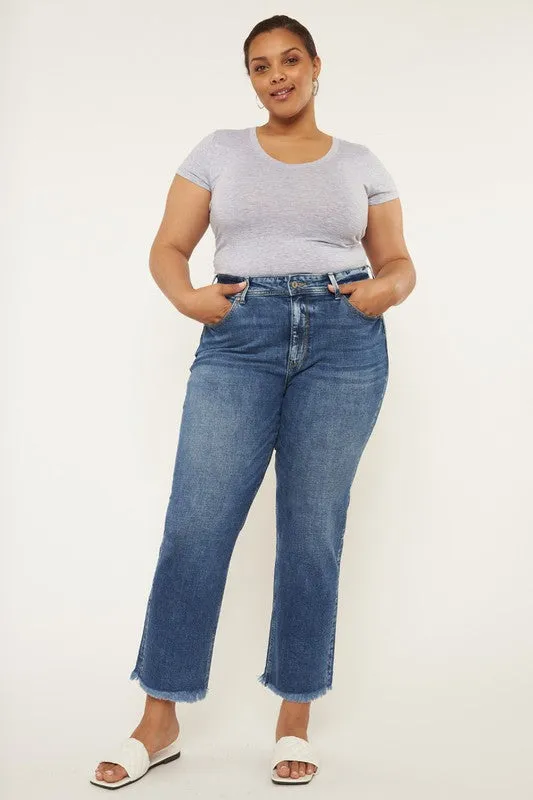 FINAL SALE ~ PLUS KAN CAN High Rise Slim Straight Jean (Tiff)