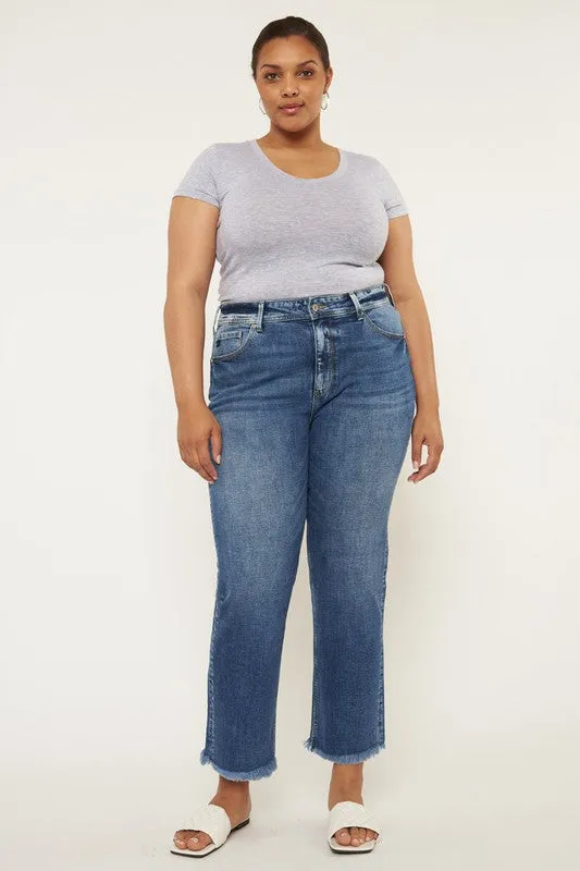 FINAL SALE ~ PLUS KAN CAN High Rise Slim Straight Jean (Tiff)