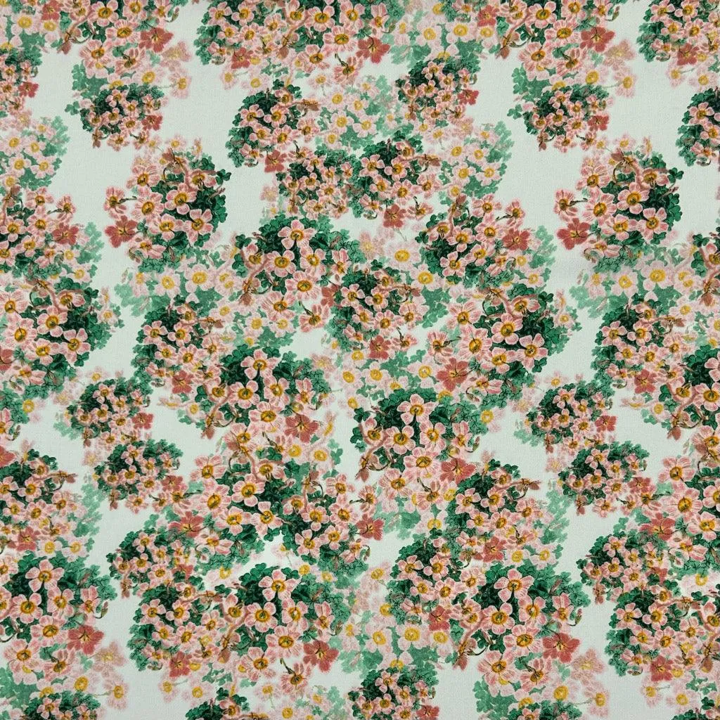 Floral Clusters Crepe Fabric