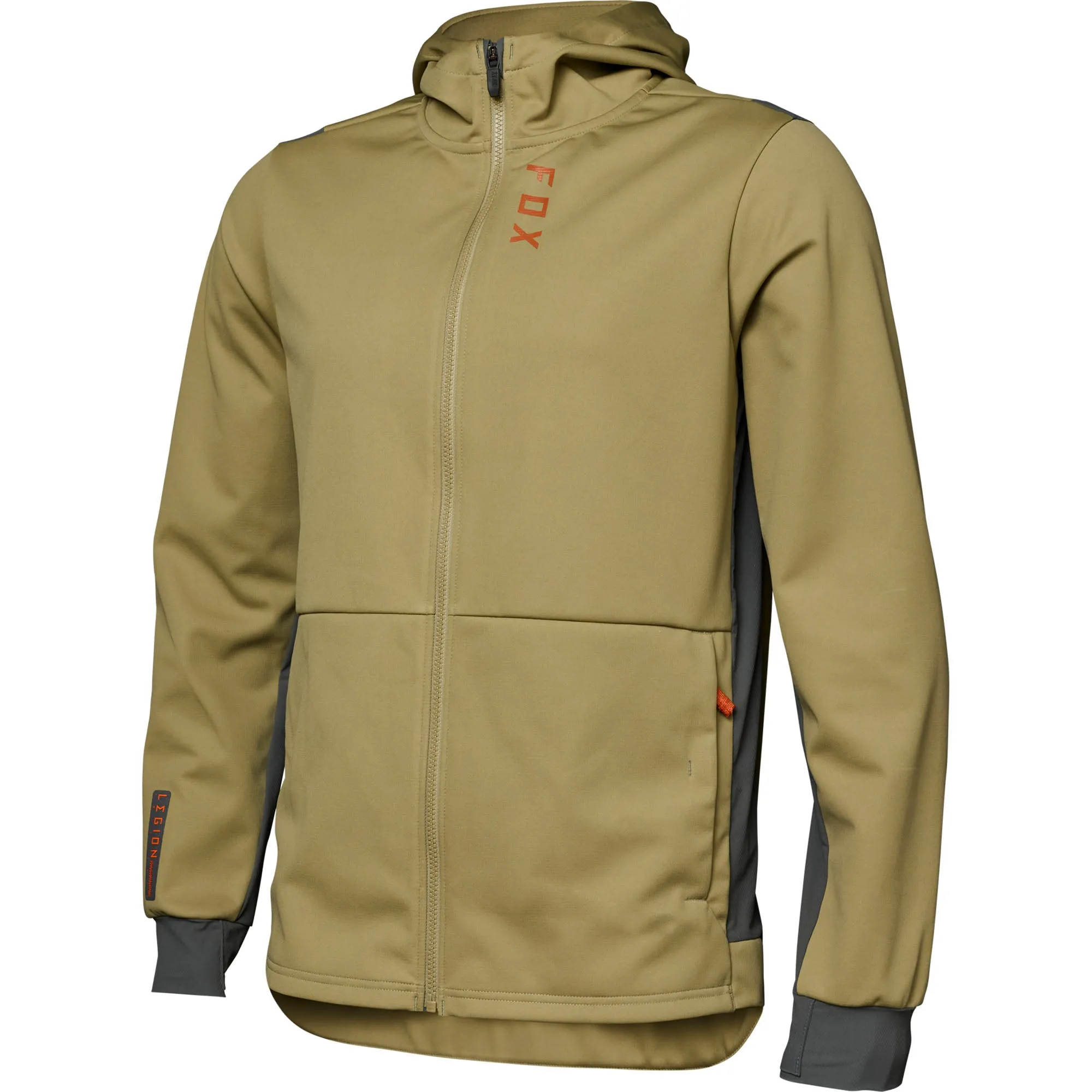 Fox Racing  Mens Defend Drive Windblock Zip Jacket Weather Protection Bark