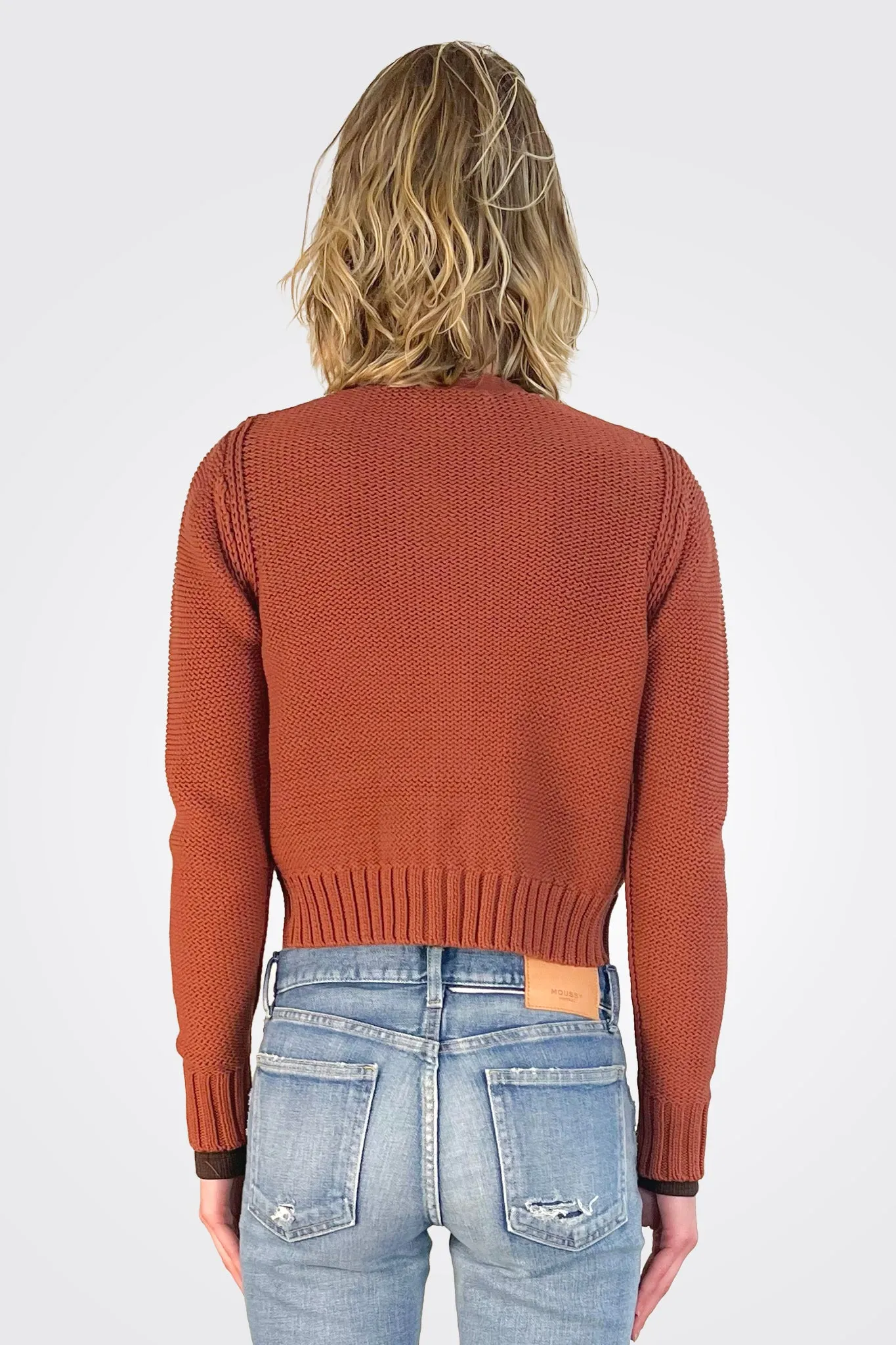 Fran Cropped Cardigan - Pecan