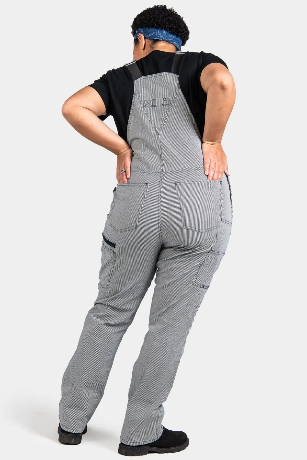 Freshley Overalls For Women in Indigo Stripe Denim