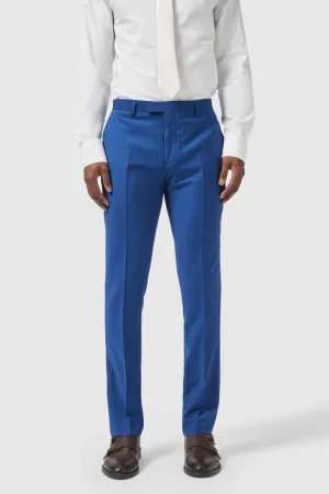 Ginsberg Skinny Fit Blue Wool Trousers - ARCHIVE