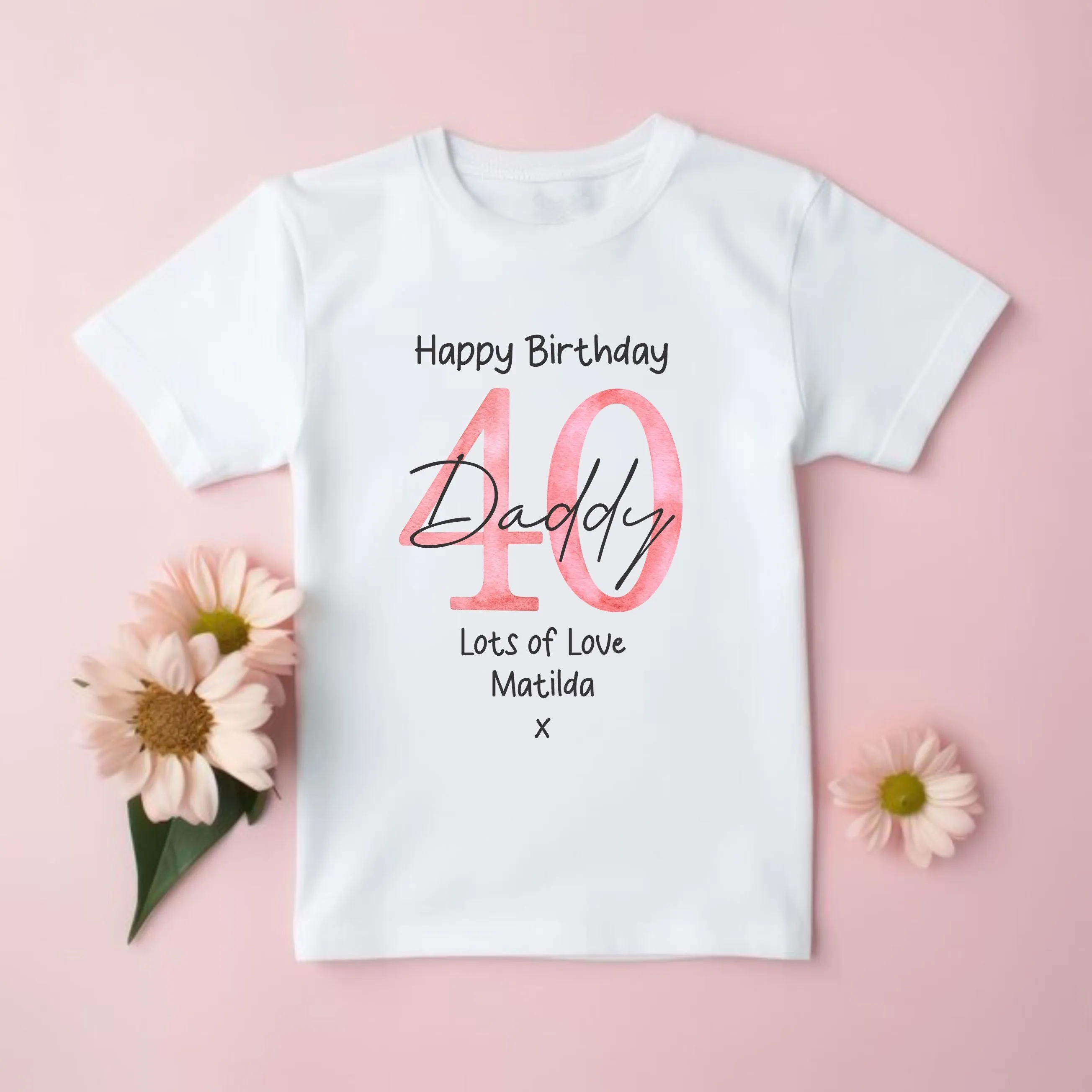 Happy 40th Birthday DADDY Baby Outfit (First Birthday 1st Birthday Daddy Dad Birthday l New Dad Gift | Love My Dad)