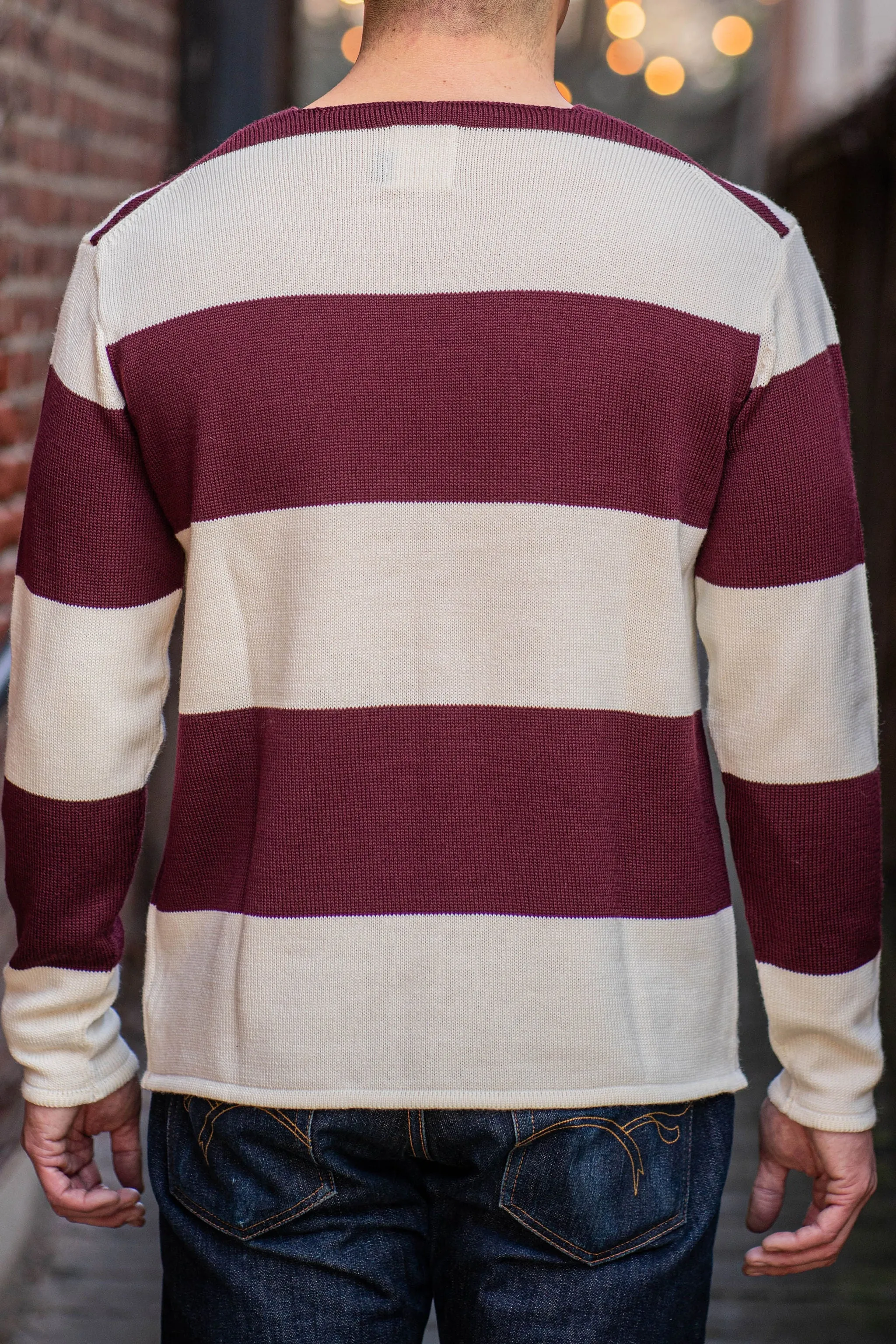 Heimat Textil Rugby Harbour Sweater - Seashell/Burgundy