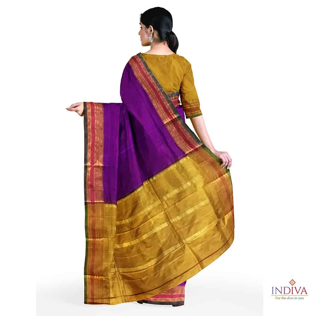 Indiva Sambalpuri Tussar Ghicha Silk Saree