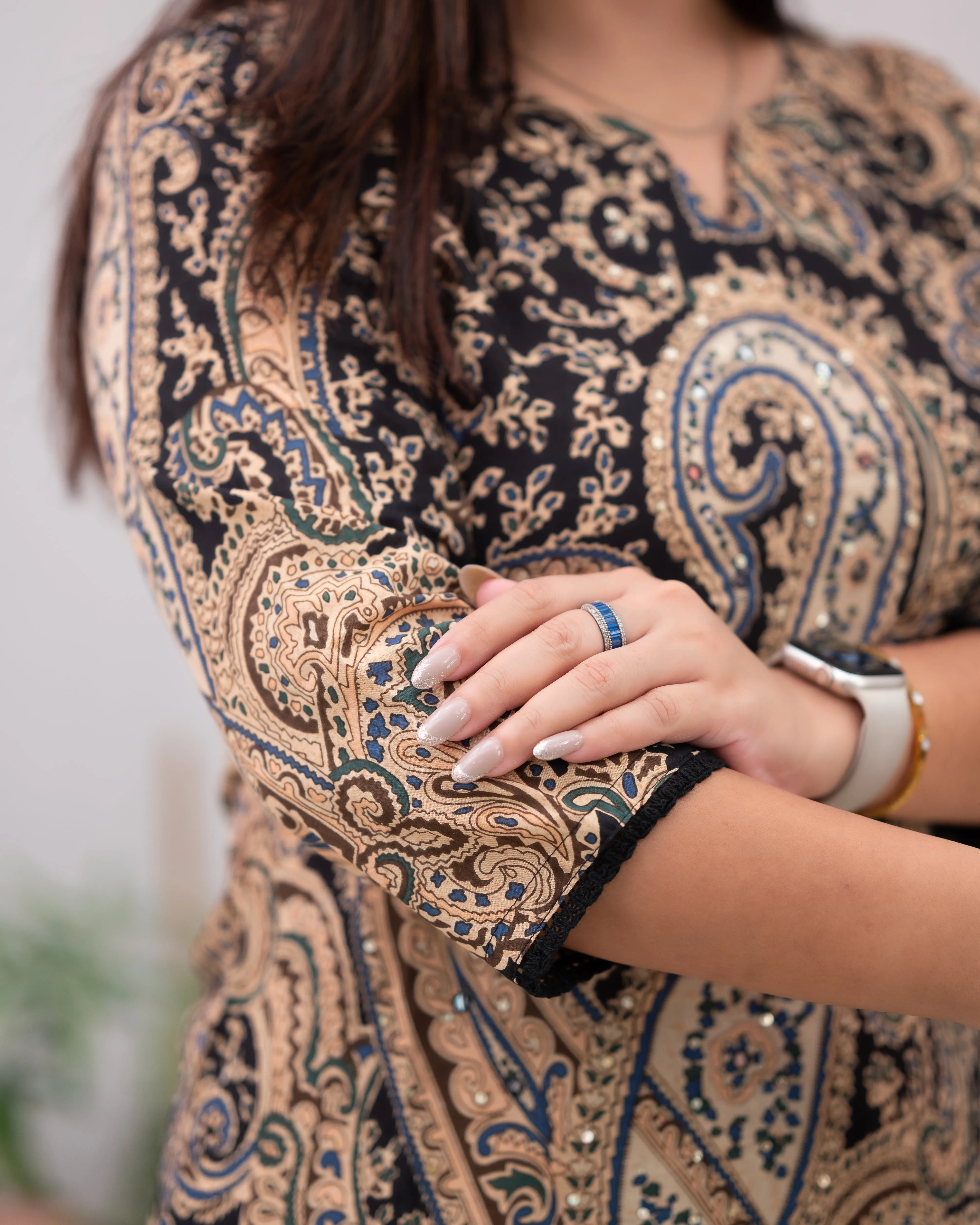 Kalamkari Embroidered Cotton Coord Set