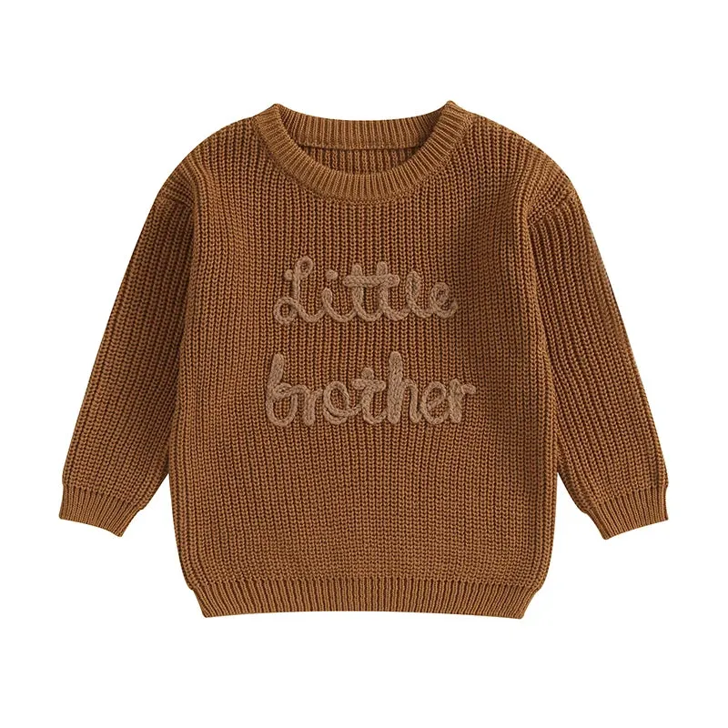 Little Brother Knit Embroidered Sweater